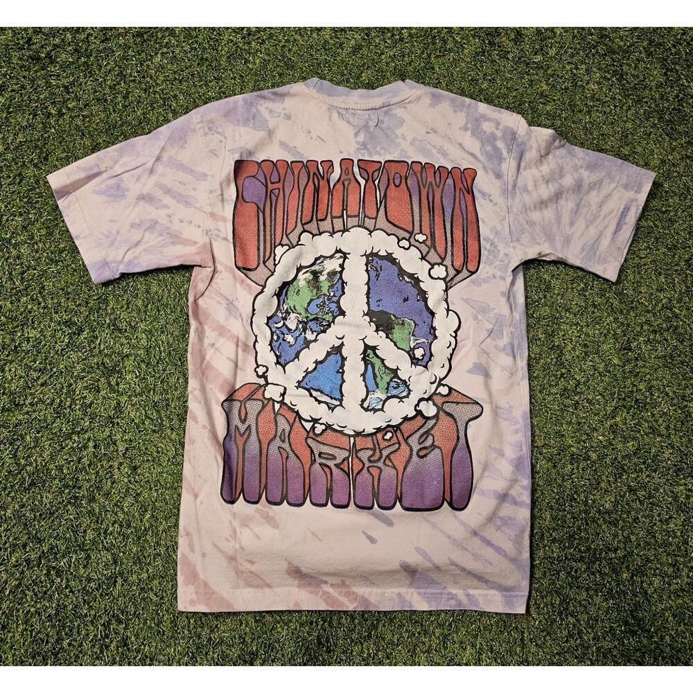 Chinatown Market Peace On Earth Tie Dye Graphic T-Shirt Size M